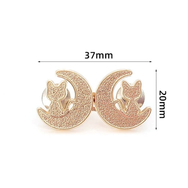 2 STK Bukser midjejusteringsknapper GULL KATT KATT gull_xx gold Cat-Cat