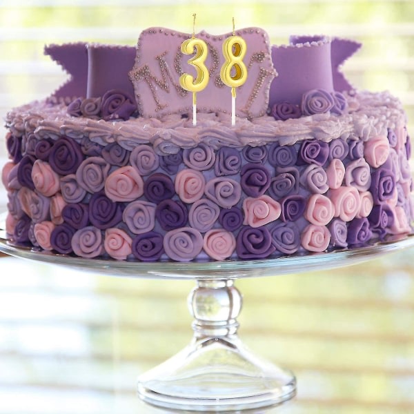 10 kpl Syntymäpäivänumero Kynttilöitä Kakun numero Kynttilät Numero 0 9 Glitter kakun päällyksen koriste syntymäpäiväjuhliin F