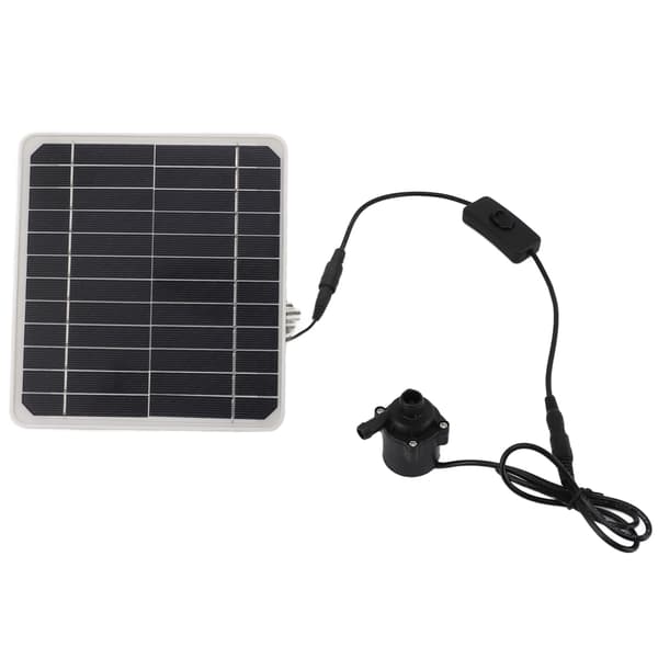 50W solcellepanel vannpumpe med strømlagringsfunksjon, vannvolumjustering med bryter, solcellevannpumpe fungerer 24 timer
