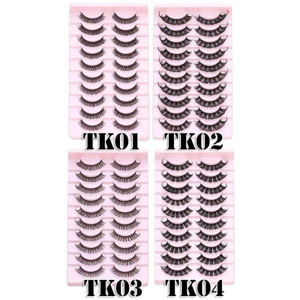 10 paria 3D Mink DD Curl Venäläiset Tekoripset TK03