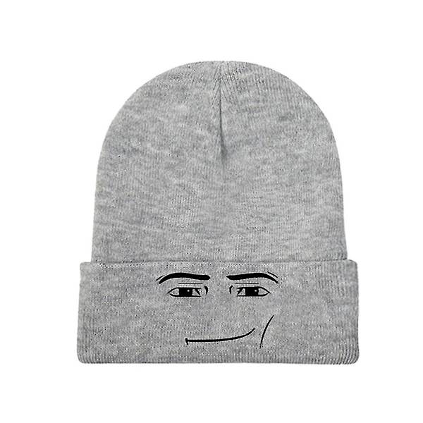 Roblox Ansigtsstrikning Strikkede Hue Huer Skullies Hue Blød Hætte Huer Vinter Varme [DB] 1