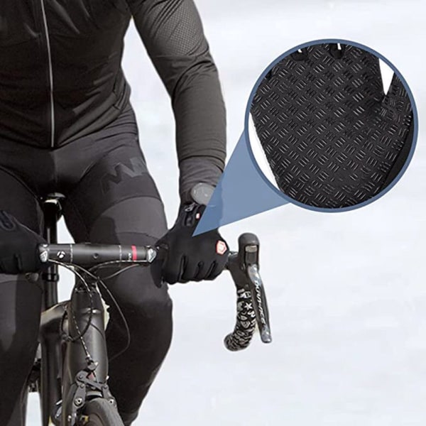 Kosketusnäyttö käsineet miesten talvi älypuhelin vedenpitävät talvihanskat miesten tai naisten hanskat urheilu fitness vedenpitävät pyöräilyhanskat (XL)