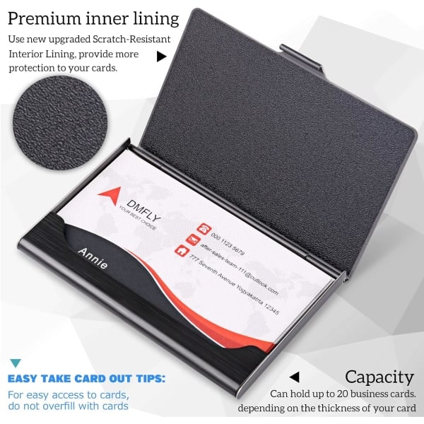 Visitkortshållare smalt case för män och kvinnor Pocket case Professionell visitkortshållare i rostfritt stål