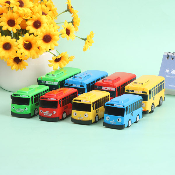 4st Tayo Den Lilla Bussen Cartoon Pull Back Set L