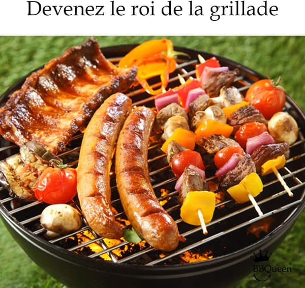 Stor Multifunktionel BBQ Tang i Rustfrit Stål med Hjul Størrelse 50 cm