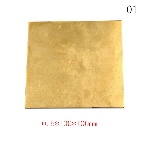 Messinkinen ohut metallilevy 0.5*100*100mm