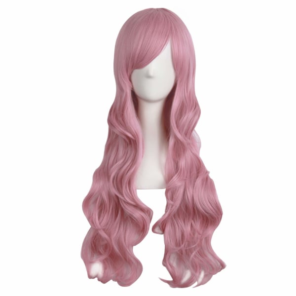 31"/80 cm sjarmerende parykk med langt krøllet hår for kvinner (lyseblond)