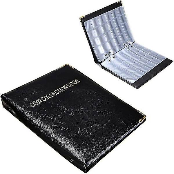 480 Lommer Mynt Samlingsalbum, Læder Myntalbum, Paris Mint Binder, Perfekt til Mønter af Forskellige Diameter - Perfet