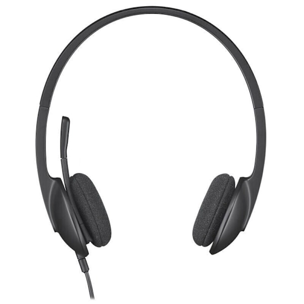 H340 Trådløst Headset, Stereo Hovedtelefoner med Støjreducerende Mikrofon, USB, PC/Mac/Laptop - Sort