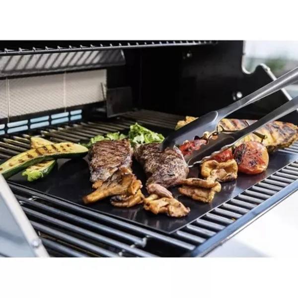 5-pak - Grillmåtte / Non-stick måtte til grill sort Svart
