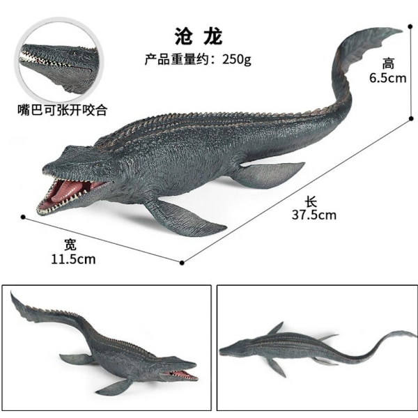 Realistinen Suuri Mosasaurus-Malli Eläväinen Dinosauruksen Mallihahmo Leikkisetissä Opettavia Leikkikalua