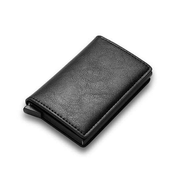 RFID-korttikotelo Luottokorttikotelo Metallikorttikotelo Miehille Useita Korttipaikkoja Lompakko Varkaudenesto Automaattinen Taittuva Dark Grey