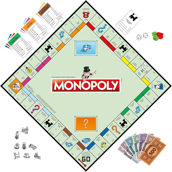 Hasbro Gaming Monopoly, Strategisk Brettspill for Barn fra 8 år og Oppover, 2-6 Spillere, Familiespill for Barn og Voksne