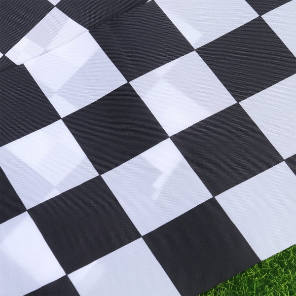 25 st Svart och vit rutiga Hand Flag Racing Polyester Flaggor