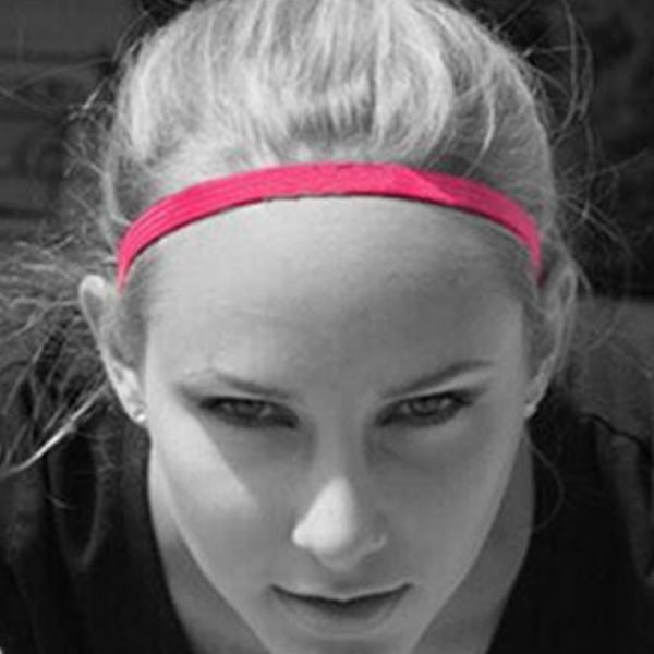 6 stk. Elastiske Sportshårbånd, Sklisikre, Tynne Hårbånd for Sport, Fotball, Trening, Silikongrep Mini Svettebånd for Løping, Tynn Sportsyoga