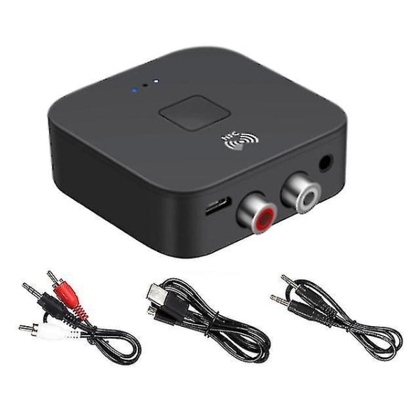 Bluetooth 5.0 RCA Audio Receiver AptX 3.5mm Aux Jack Musik Trådløs Bluetooth Adapter Med NFC Til Bil TV Computer Højttaler