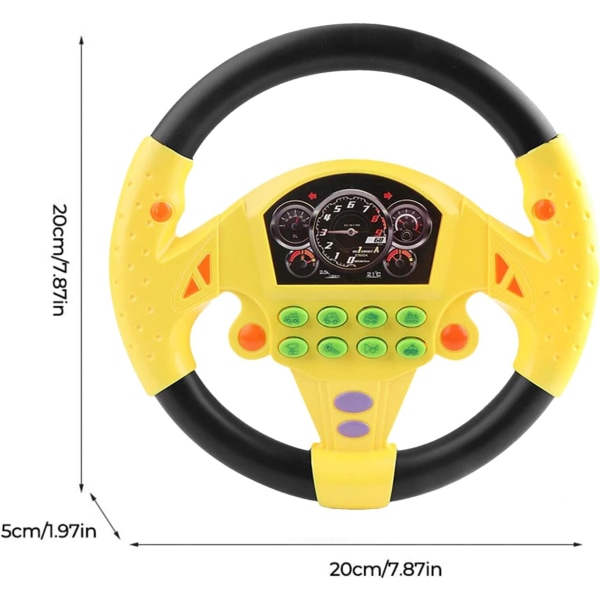 Auton ohjauspyörä lelu, valolla ja äänellä