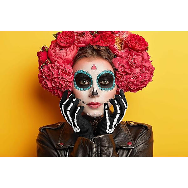 Kosketusnäyttö- ja lämpimät hanskat Halloween-cosplay-juhliin ja arkikäyttöön, 2 paria