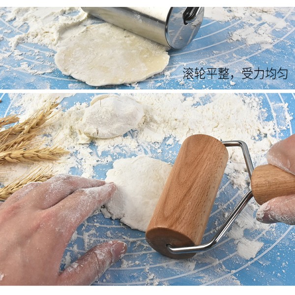 Liten kavel, kavel i trä, non-stick pizzakavel, deg wooden double-ended