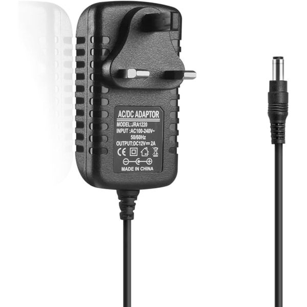 12V 2A Strømforsyningsadapter, AC-adapter 100-240V til 12V DC Strømforsyningsadapter Driver Transformer Universal