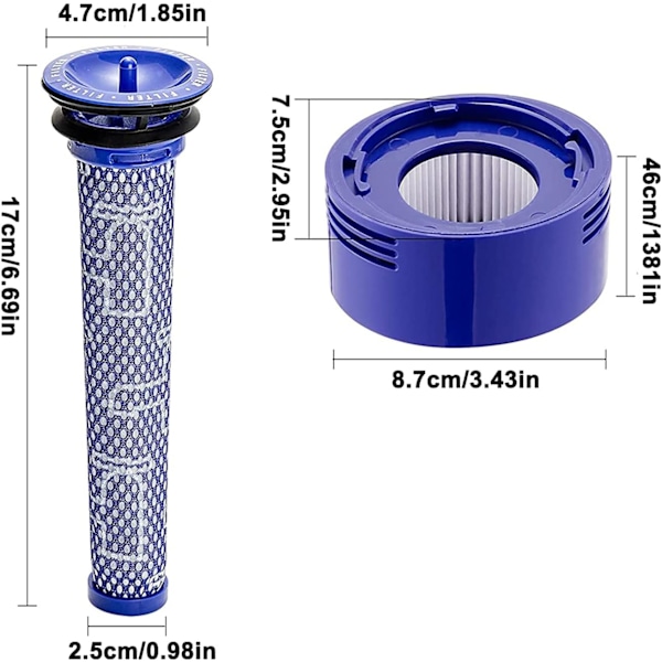 Suodatin Dysonille, Vaihtosarja Dyson V8 V7,