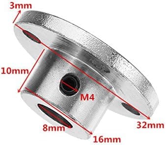 8 mm stålkopplingsfläns, styv fläns, motorstyrstift, axel