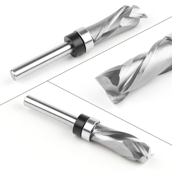 Solid Carbide Kompressions Overfræser Spiral Planfræser Træbearbejdning 1/4 Tomme Skaft Til MDF Krydsfiner Spånplade