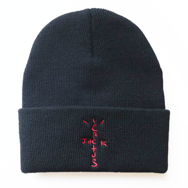 Strikket lue New Beanie Broderi