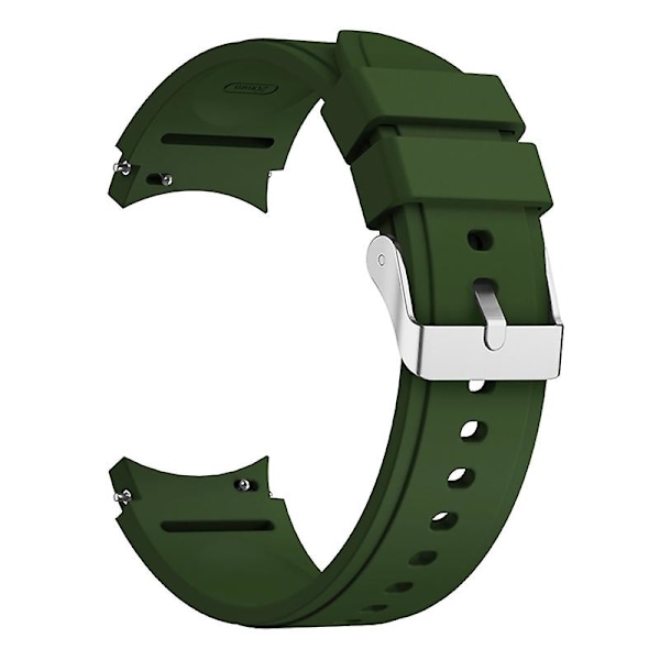 Myk silikonarmbånd 20mm erstatningsarmbånd for smartklokke kompatibelt med Samsung Galaxy Watch4 40/44mm Jikaix Army Green