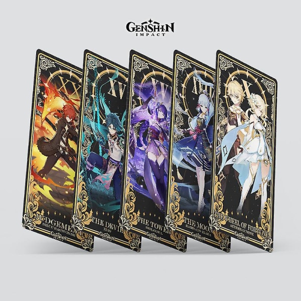 22kpl Genshin Impact Anime Game Yae Miko Raiden Shogun Hd Full Set Tarot Cards