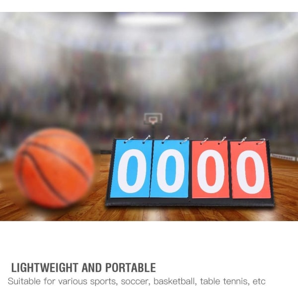 Resultattavle, bærbar 4-cifret resultattavle Resultattavle til bordtennis Basketball Bord Dashboard