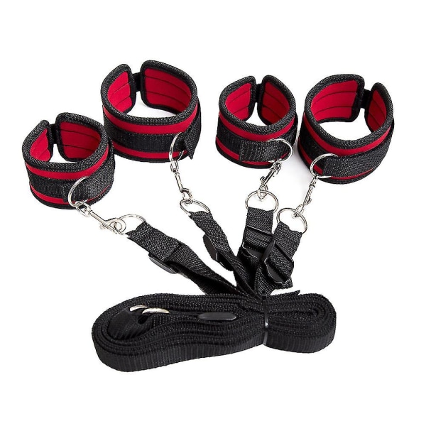 Mjuka lädermanschetter Set Justerbara remmar Kit för hand-handled-ankel