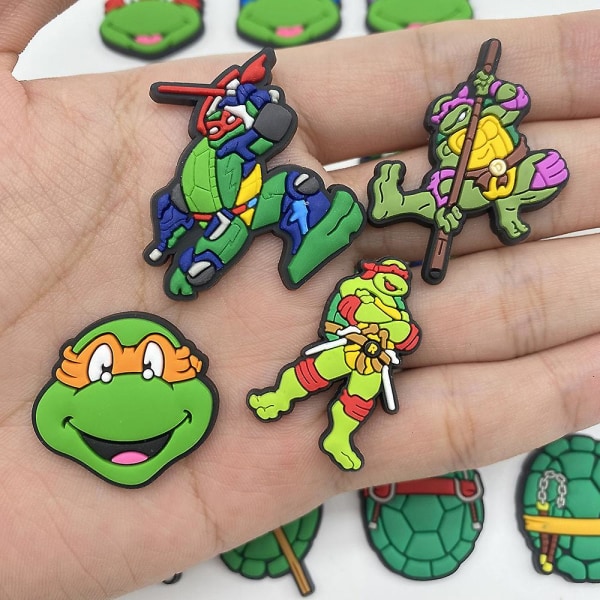 20 kpl Teenage Mutant Ninja Turtles -sarjan hahmoja Crocs-kenkien koristeita Kengän sandaalien koriste Syntymäpäivälahjat Kengän tarvikesarja