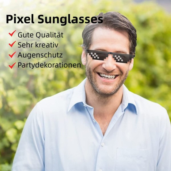 8-bit Pixel Mosaic Glass Unisex aurinkolasit suojaavat pelin viileät lasit  eaa6 | Fyndiq