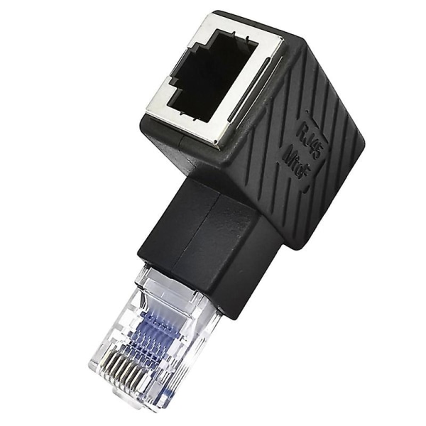 90 graders Ethernet-konverter Lan Rj45 Ma til Fe høyre/venstre/opp/ned-adapter