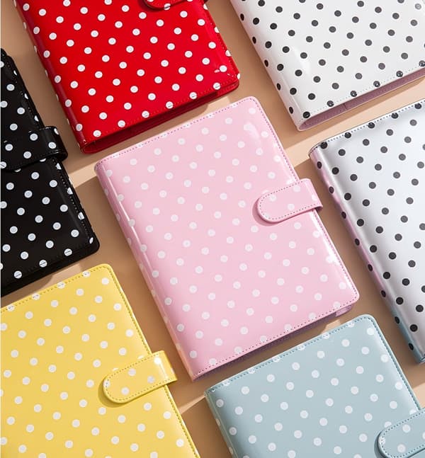 A5 Polka Dot ATC -korttikotelo + 30 korttisisusta silver