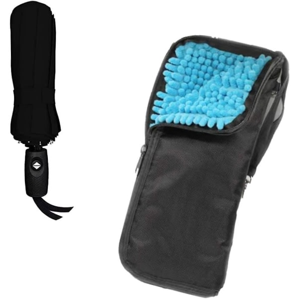 Taitettava sateenvarjolaukku, kokoontaitettava sateenvarjolaukku Kannettava imukykyinen sateenvarjolaukku vedenpitävä case cover 28x12,5 cm sininen, musta1kpl