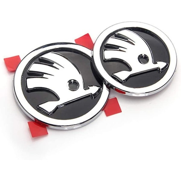 Bakre Front Bil Bak Emblem Emblem Grill 3d Metallisk Klistremerke For Skoda Auto Karosseridekorasjon Logo Styling