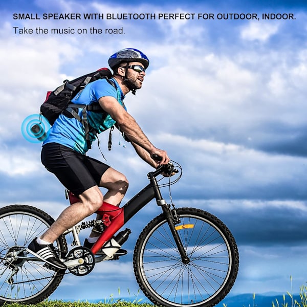 Bluetooth-kaiutin, 5.3 Bluetooth-kaiuttimet langattomasti, TWS-stereoparitus, sisäänrakennettu mikrofoni, 360° HDSound, IP65 vedenkestävä kaiutin, sopii lahjaksi miehille/naisille - Musta Black