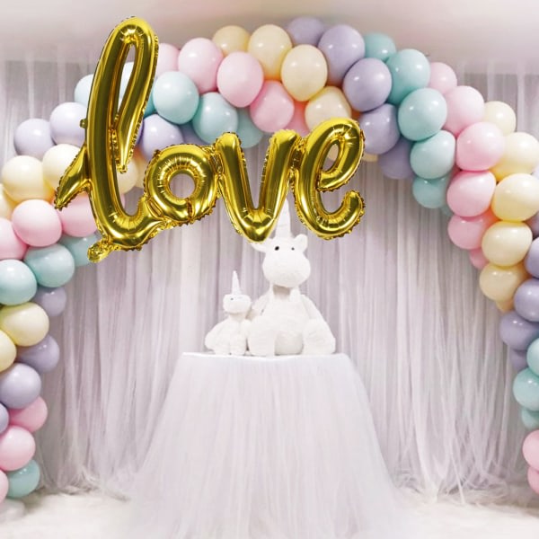 Kärleksfest Bröllopsdekoration Aluminiumballonger Ny form av kärlek