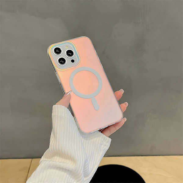 Etui for Apple 15pro mobiltelefon iPhone16, frostet fargeskiftende fargerik Magsafe magnetisk sugeforing iPhone16 plus