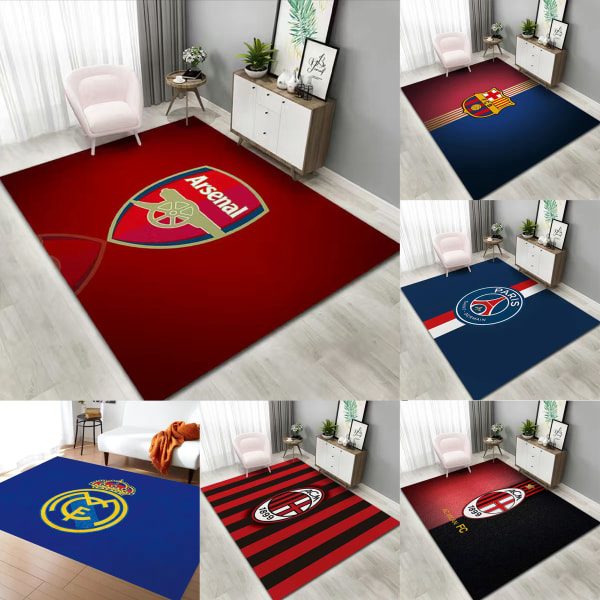 Vintage fyrkantiga mattor Mjuk halkfri matta för hög vattenabsorption för studierum Manchester United
