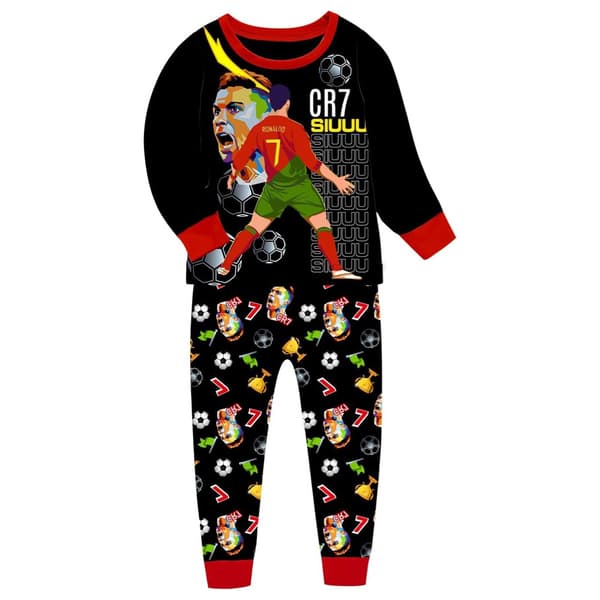 Kortærmet børnepyjamassæt til forår og efterår s10227 130cm