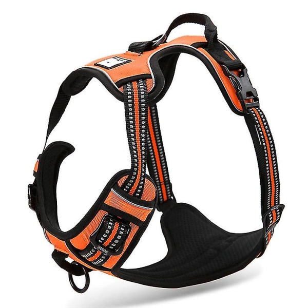Truelove Outdoor Adventure Pet Vest Ikke-kvælende hundesele med håndtag (tlh5651) - Orange / Størrelse: Xl--