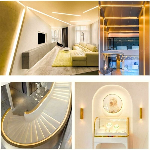 12V LED-strip, 1 cm bred, 3000K 5M Varmvit LED-strip 2835 IP65 120 LEDs/M, Totalt 600 LEDs LED-ljusstrip för sovrum, köksdekoration