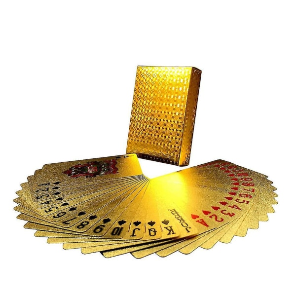 Creative Poker Kestävä kultainen pokerikortti Gold Foil -pokerikorttipelilahjat