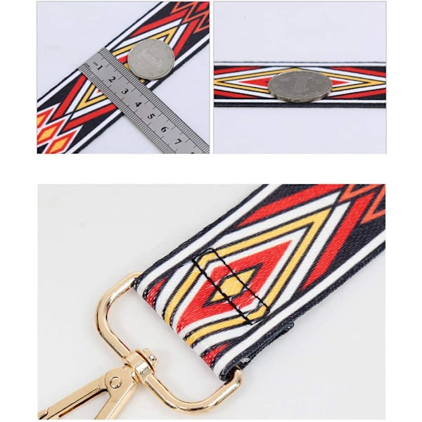 Justerbar skulderrem 3,8 cm bred taske remme farverige Han