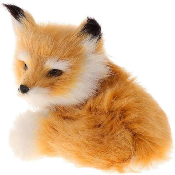 Liten simulering räv plyschleksak Söt mini gosedjur plysch liten sittande räv för barn Födelsedagspresent