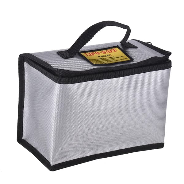 Brann- og eksplosjonssikker litiumbatteri sikkerhetsveske Bærbar varmebestandig veske for batterilading og lagring 215*115*155mm