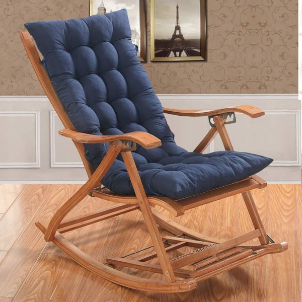 Klassisk hageterrasse tykk stol Solsengpute Solseng i tre Myke puter Utendørsstoler Lounge Sete Relaxer Pute-lilla